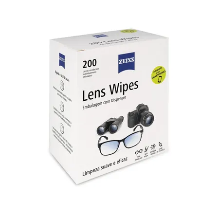 Lenços de limpeza de lentes ZEISS - 200 unidades