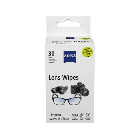 Lenços de limpeza de lentes ZEISS - 30 unidades