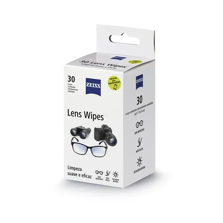 Lenços de limpeza de lentes ZEISS - 30 unidades